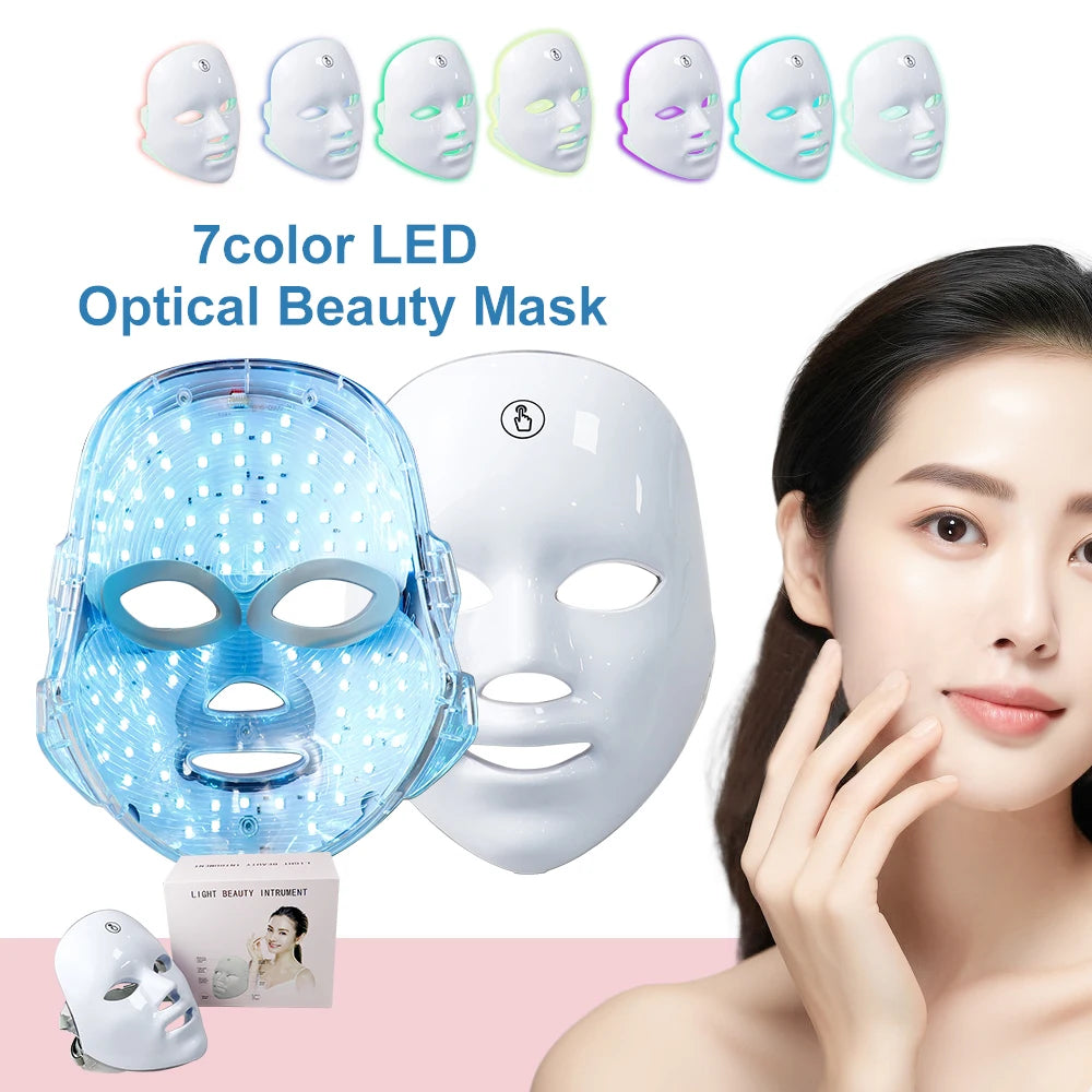 LumiSkin – Masque LED 7 Couleurs | Soin Visage Anti-Acné & Anti-Rides, Peau Lumineuse Instantanée