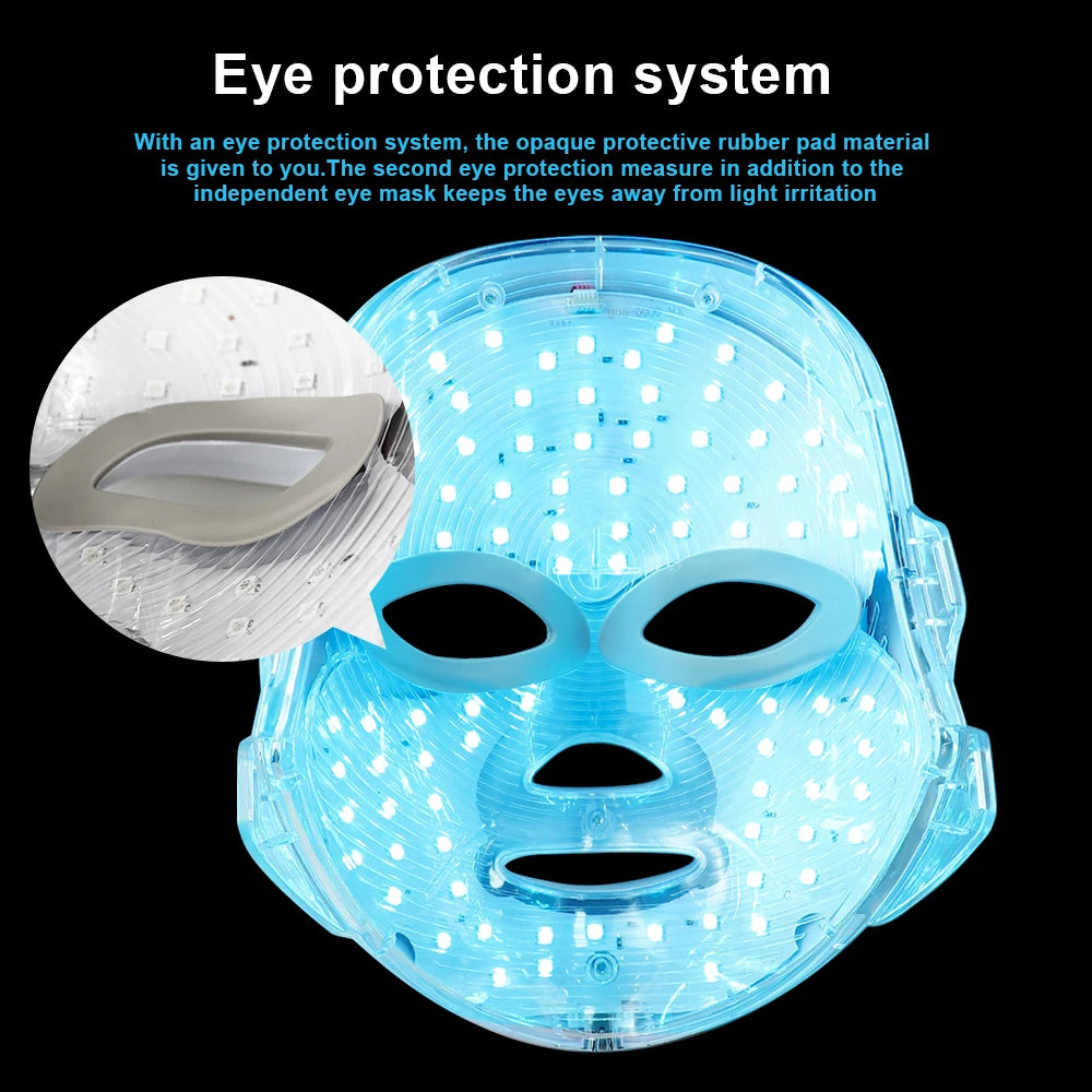 LumiSkin – Masque LED 7 Couleurs | Soin Visage Anti-Acné & Anti-Rides, Peau Lumineuse Instantanée